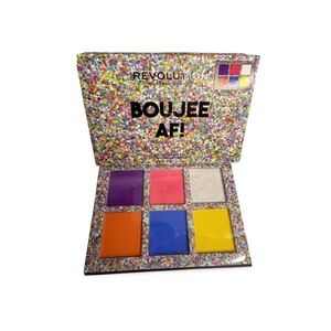 Revolution Boujee AF Eyeshadow Palette | 6 Pan Bright Rainbow Colors New in Box